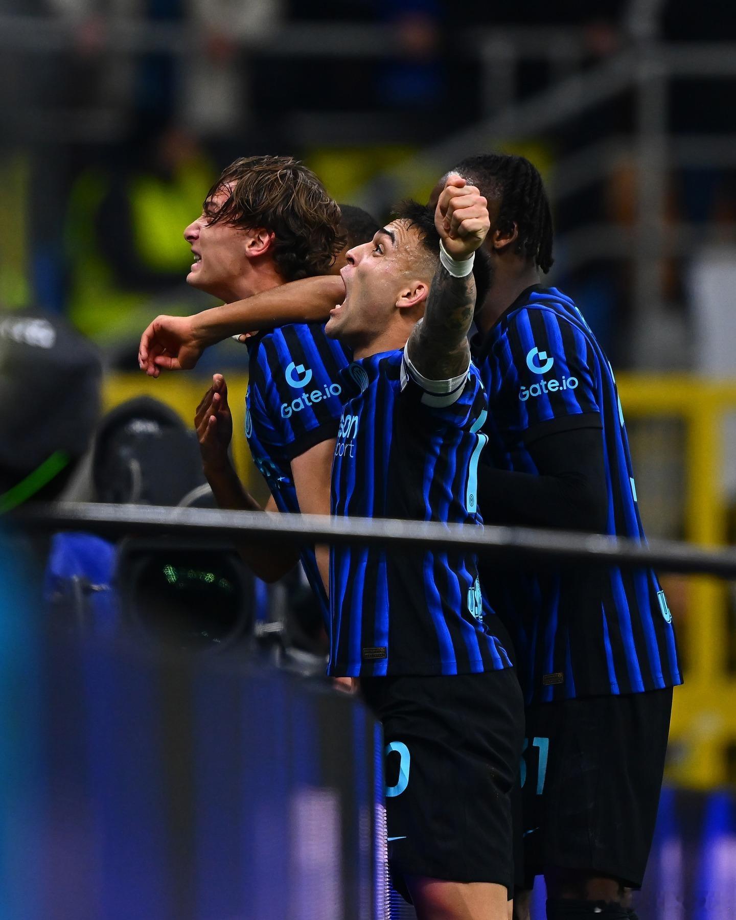 国际米兰本轮之后在数学层面100%成功保级💙🖤😘国际米兰意甲国际米兰3比2