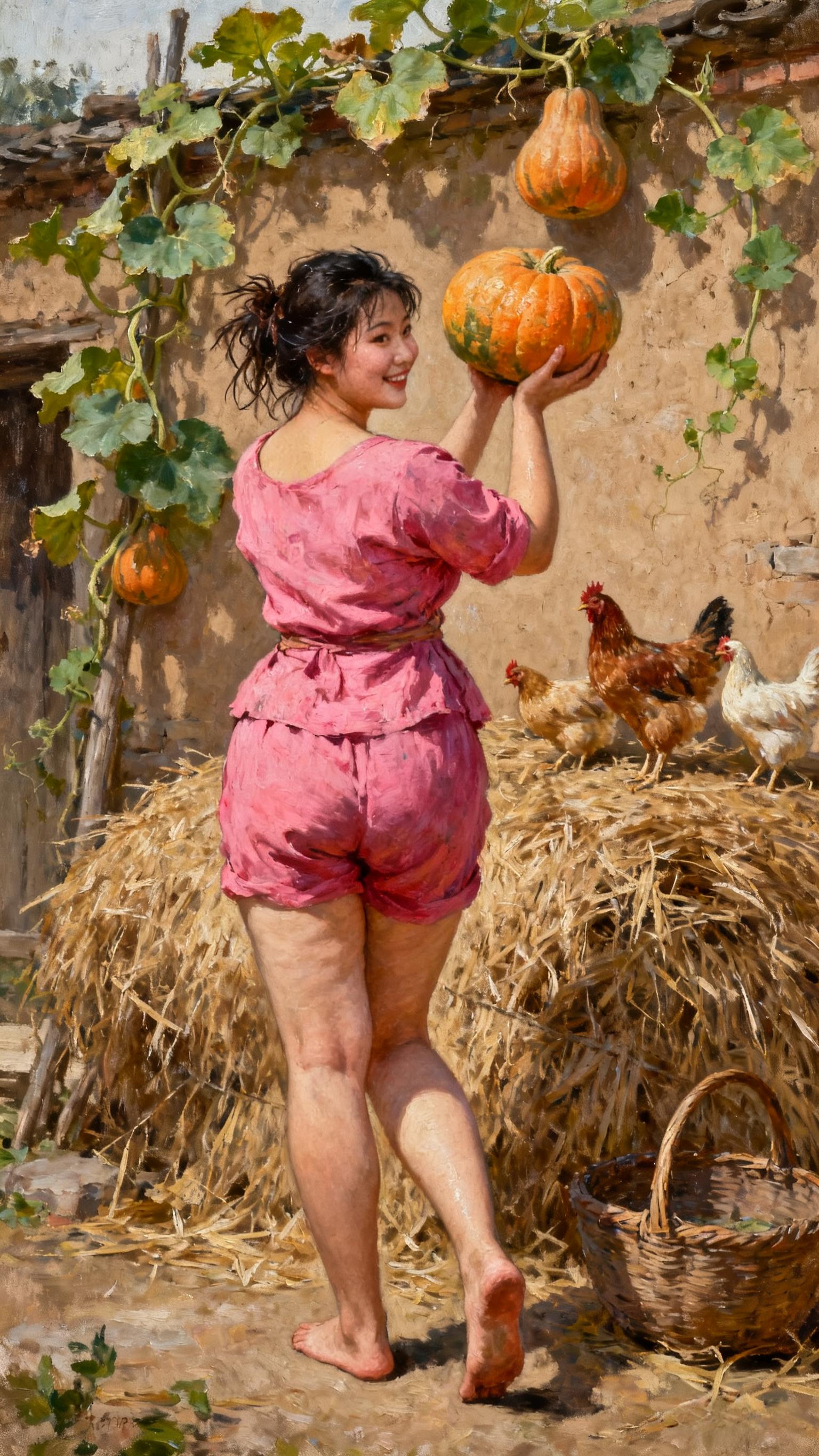 早秋 油画中的美人 油画艺术