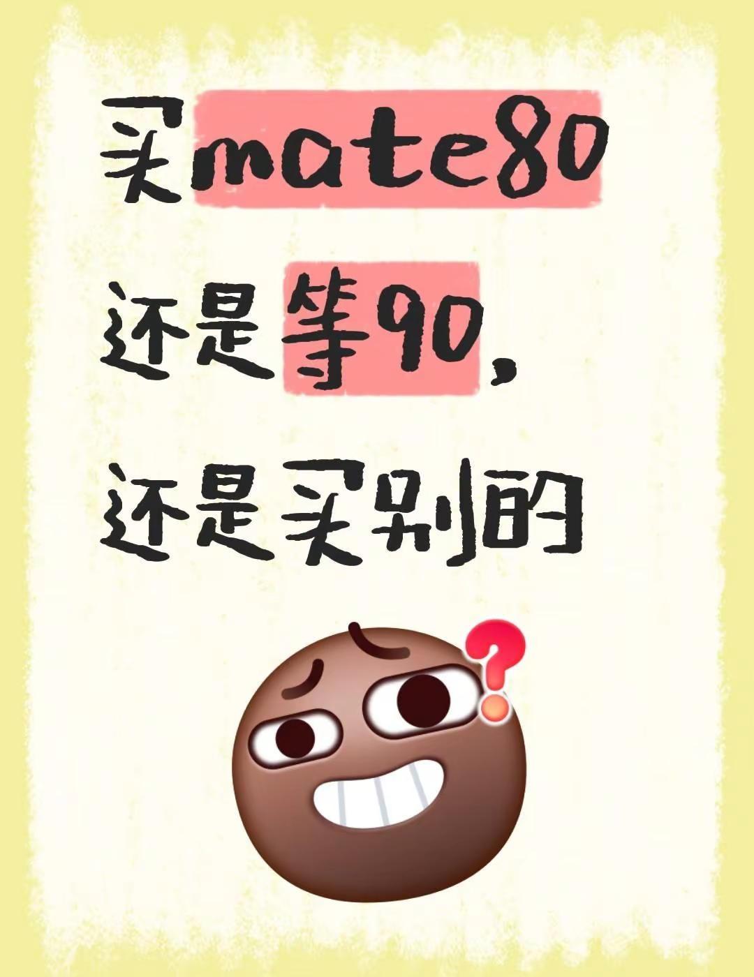 求助！手机是买mate80还是等90好。现在的手机256的存储，天天提示我满了，