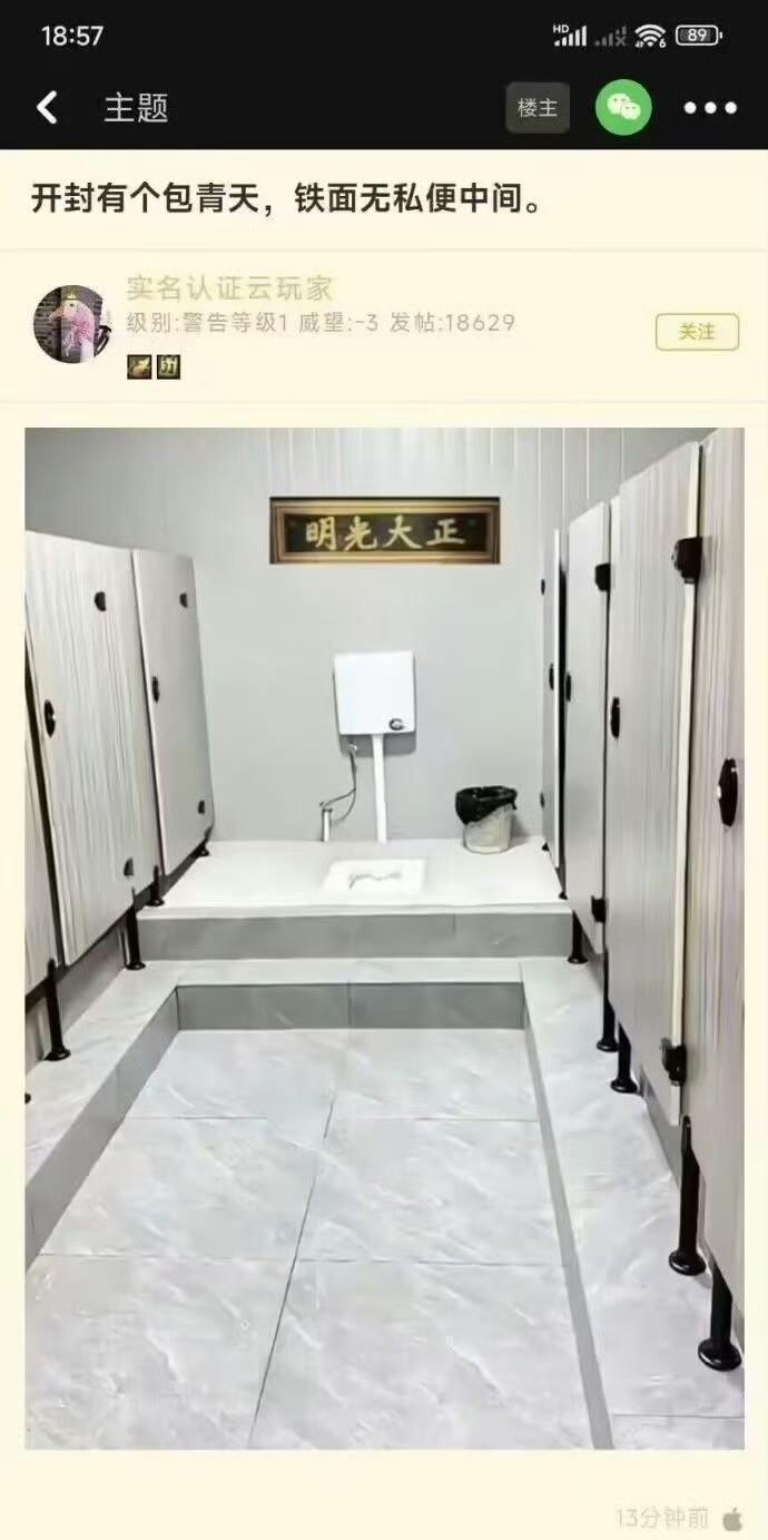左右两边的坑位是王朝马汉专用的是吧[滑稽笑]