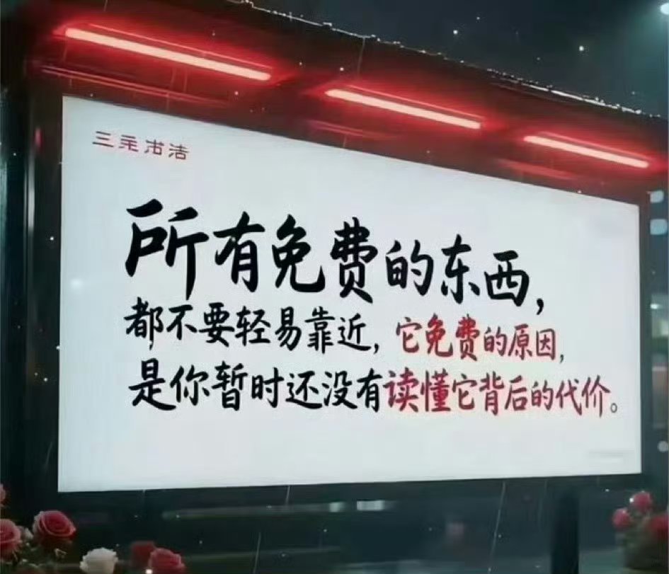 天下没有免费的午餐