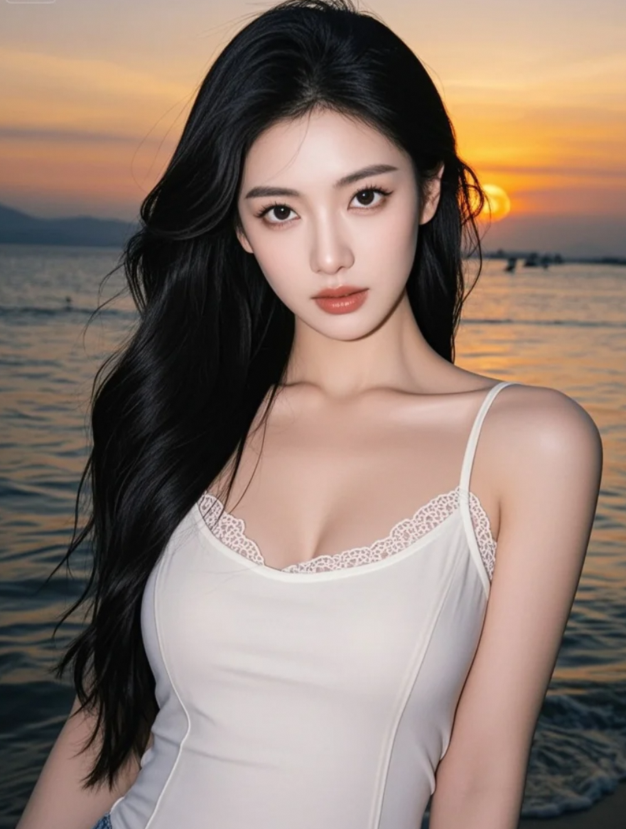 黄昏的光落在她身上，温柔得刚刚好
