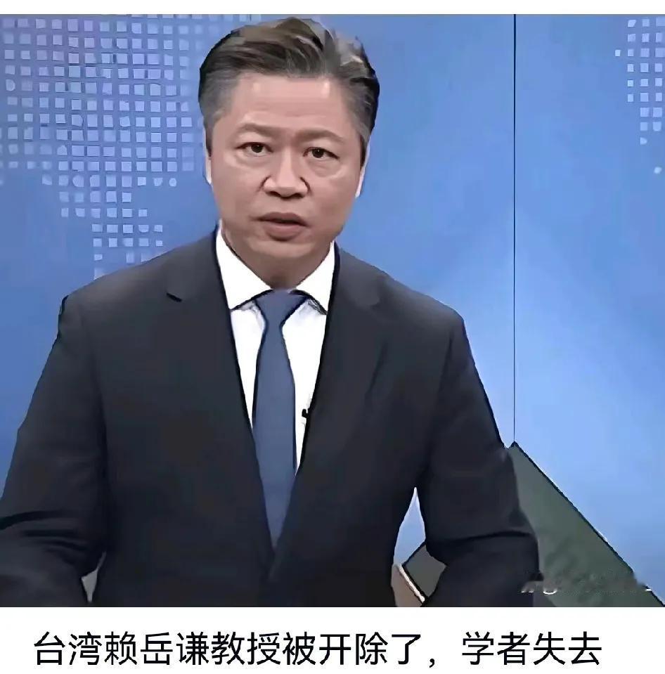 赖岳谦教授因在公开场合直言“台湾是中国一省”，遭政治大学开除教职，随即陷入绿营网