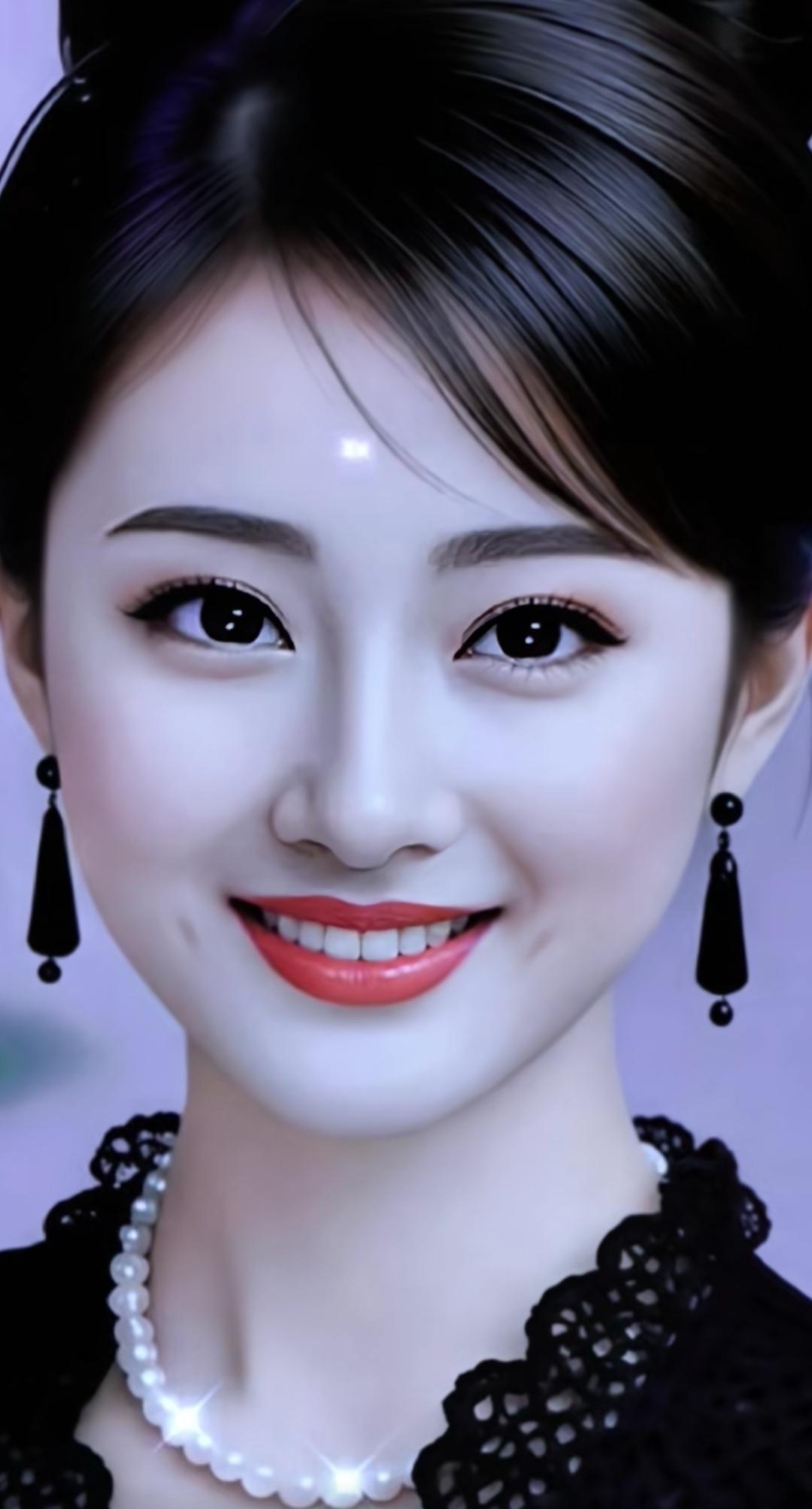 优雅黑裙，珍珠项链，微笑动人，气质非凡！高雅气质美女美女人像群