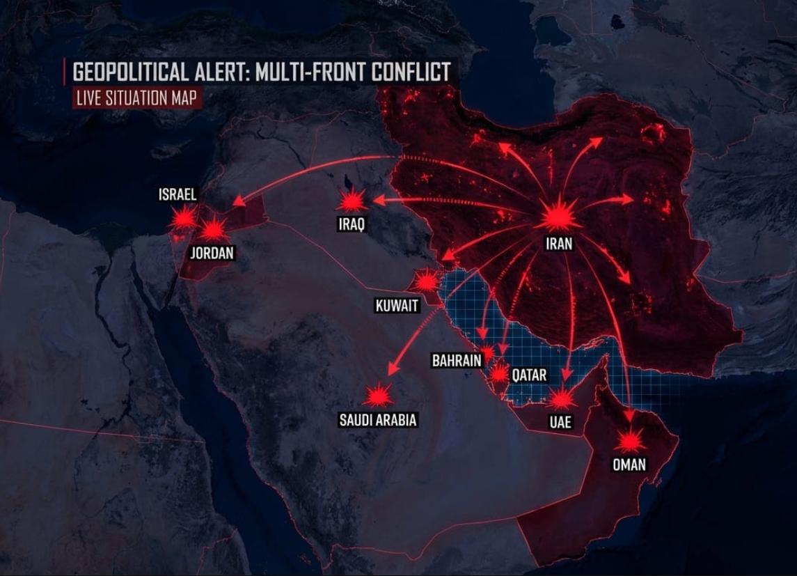 沙特炼油厂的巨大爆炸，据报道，伊朗针对沙特等国的新一轮导弹袭击波及沙特国防部附近