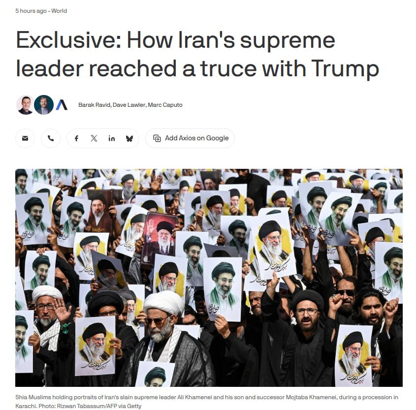 就在特朗普设定的发动袭击的最后期限前几个小时，伊朗最高领袖哈梅内伊首次授权谈判代