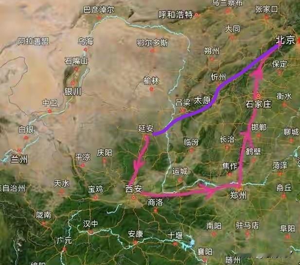 延安高铁通了，但去北京还得绕行西安，看来经太原去北京还得等哈。想着当年，从延安进