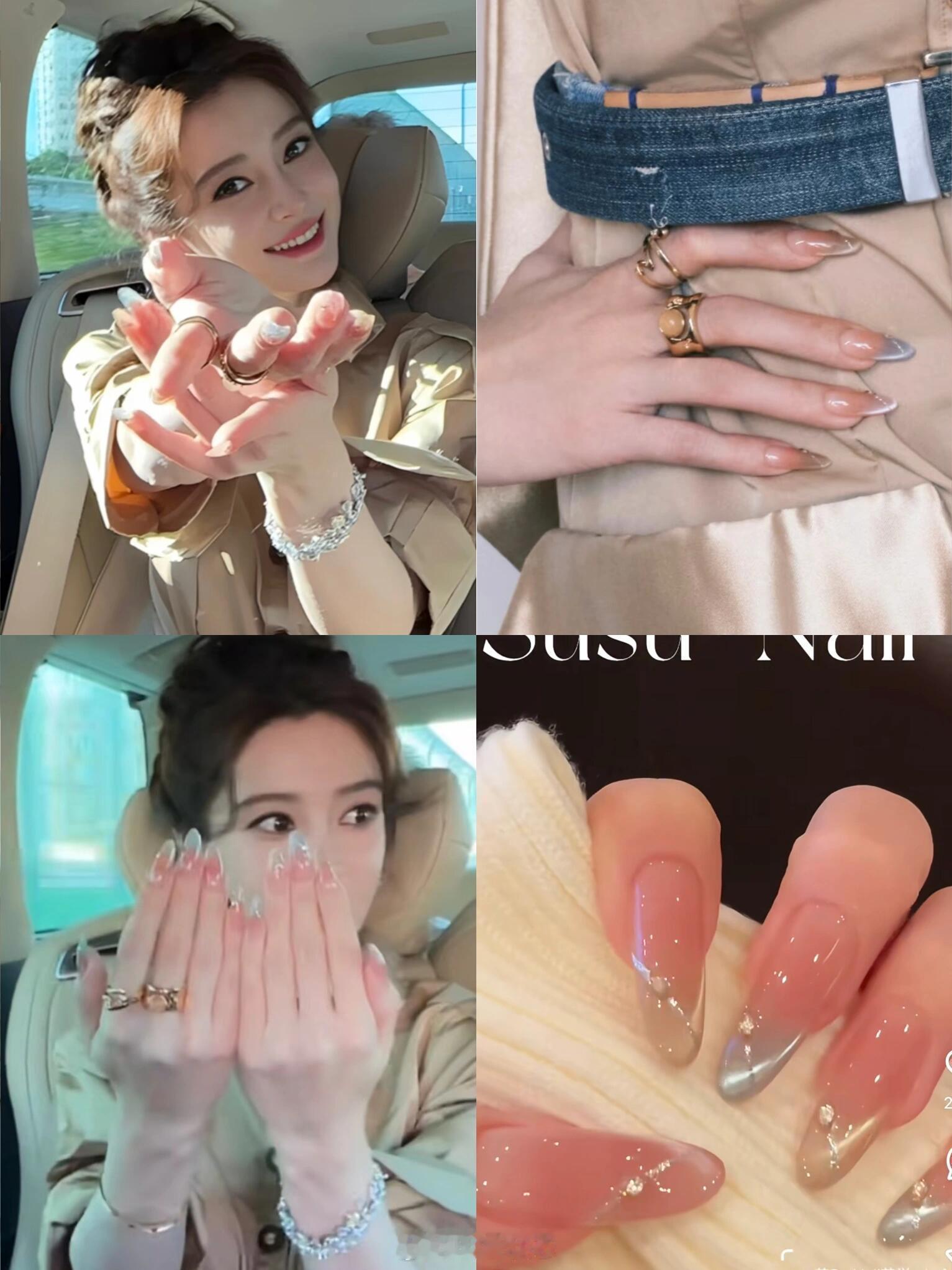 angelababy美甲细节图​​​