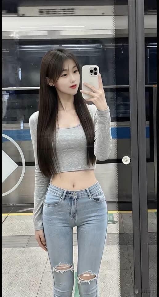 是你喜欢的类型不这身材你打多少分颜值与身材并存牛仔穿搭清新气质