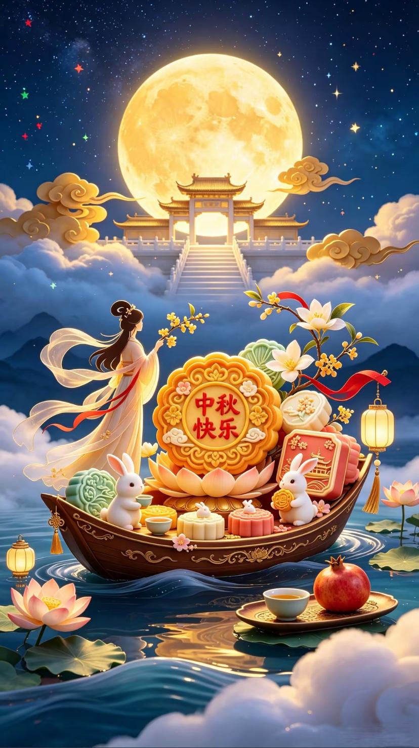 2026./9月25日，中秋佳节，海上生明月，天涯共此时☘️?