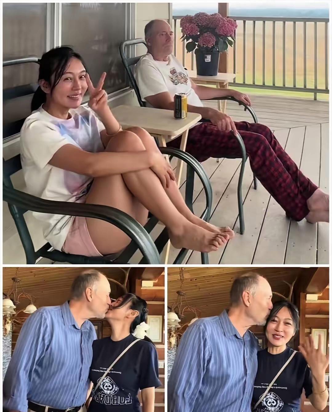 本来还以为老头是她爷爷，没想到是她丈夫
