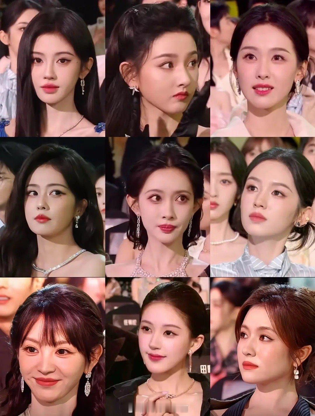 赵露思粉丝放的这张女明星们怼脸图，是不是给袭击精修过了