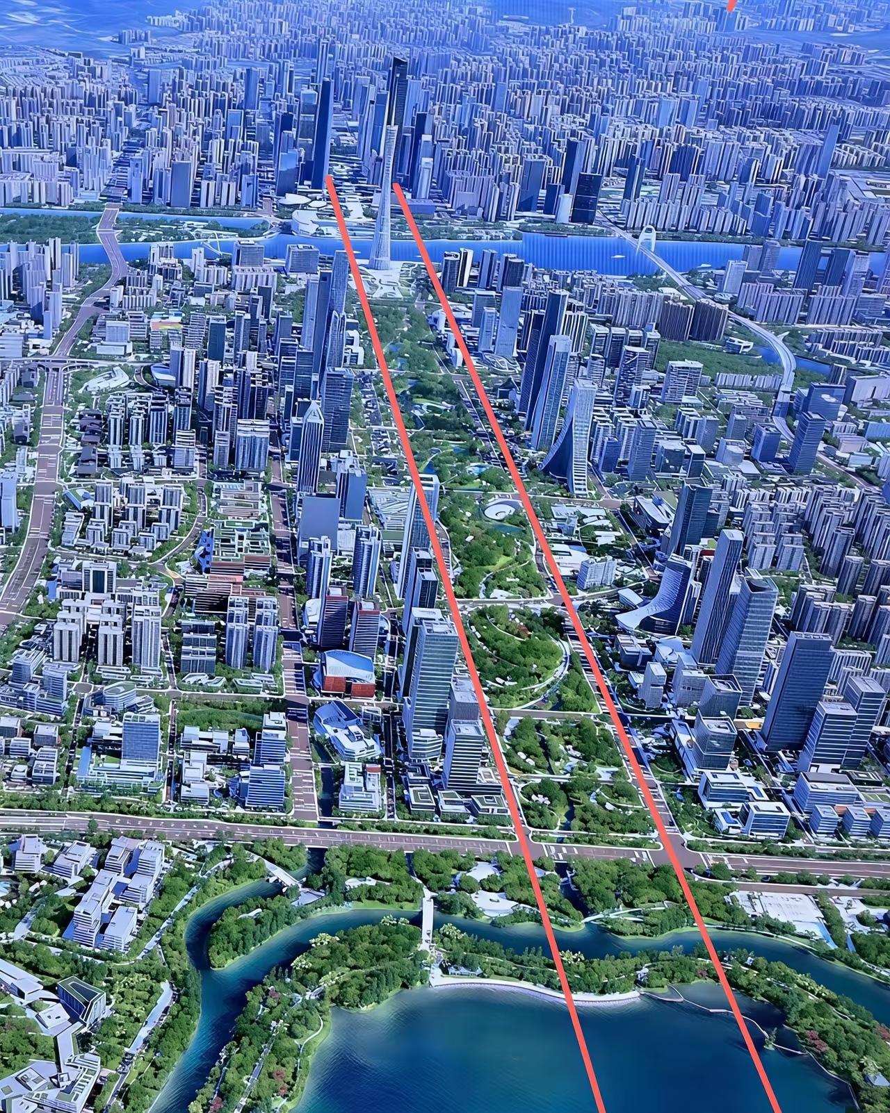 这中轴能建成，那广州就是无敌的存在广州所拥有的地理条件，可以说是很多城市都不具