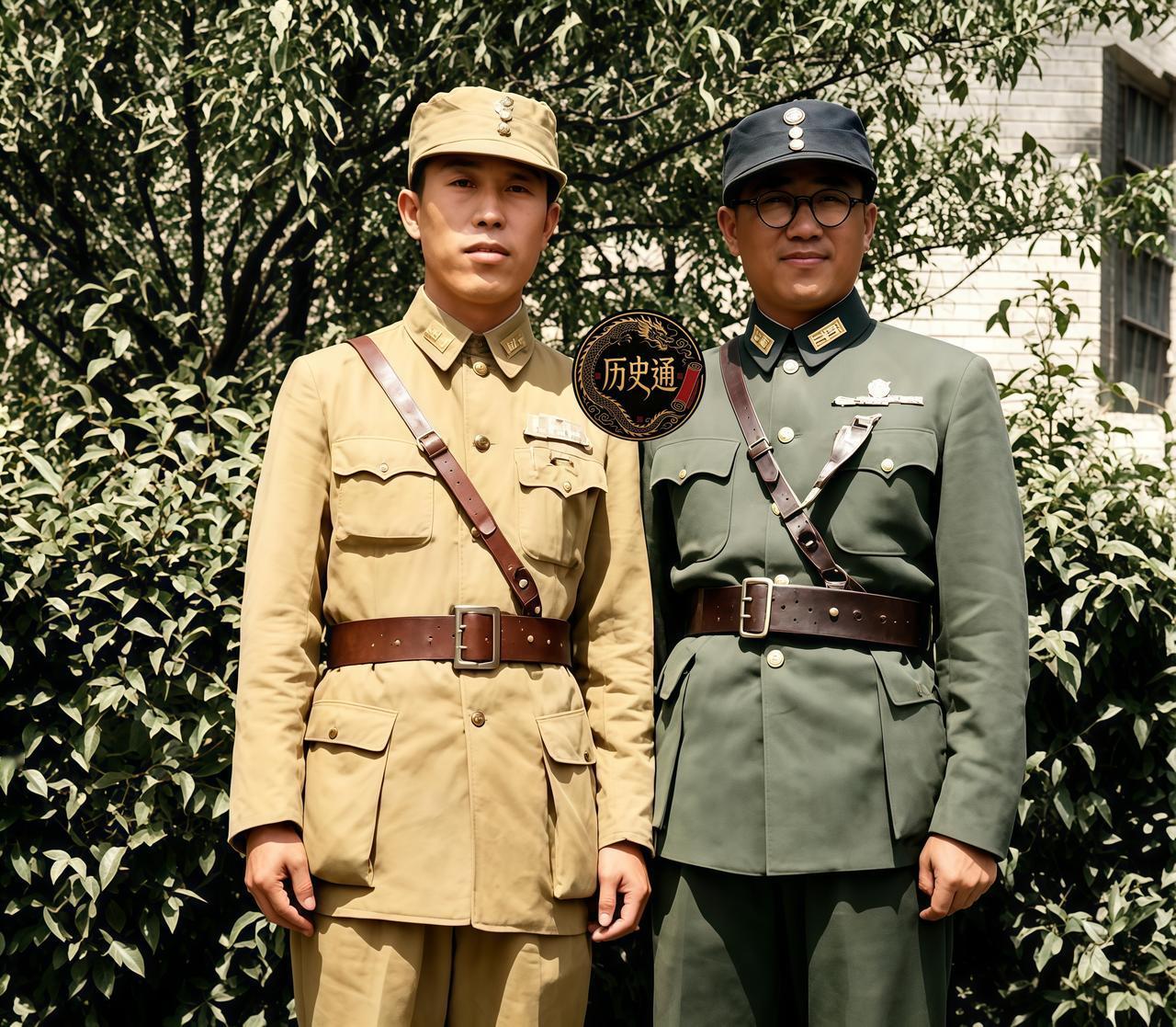 这两名国军将领既是湖南老乡又是黄埔同学，还是上下级关系。左边这位瘦瘦的将领正是毕