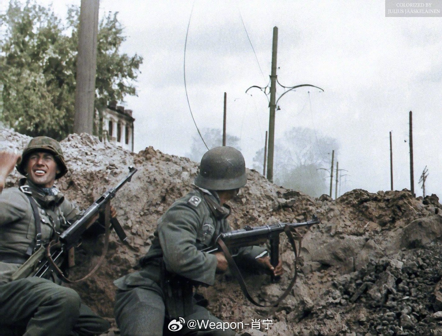 兵器影像修复上色的斯大林格勒战役战地照片。夏日即将过去，德国第6集团军的坏日子