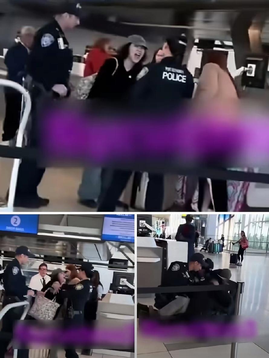 小仙女忘记自己在国外了，对着外国警察大吼大叫，没想到外国警察直接把她按倒带走了