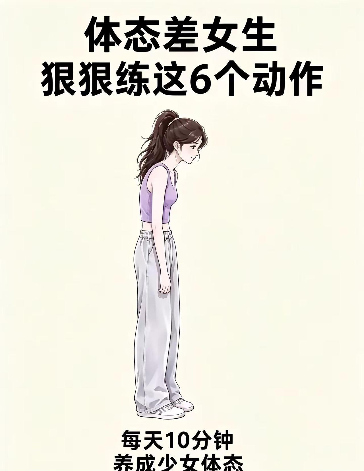 爱美女生必练的6个瑜伽体式。每天6个瑜伽动作让你悄悄变美逆袭零基础学瑜伽紧致塑