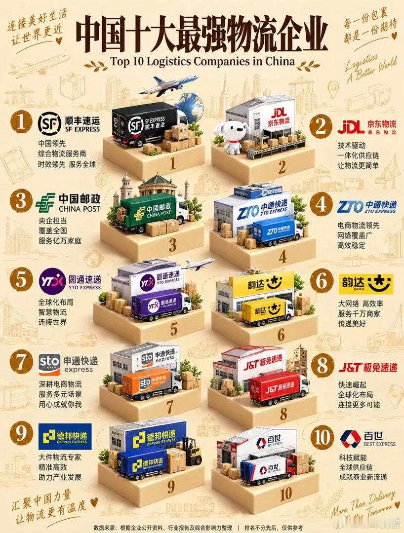 十大物流企业！​​​