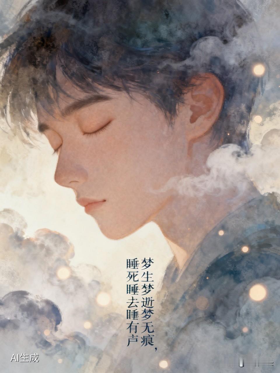 “梦生梦逝梦无痕，睡死睡去睡有声”，这两句真是把梦的缥缈和睡眠的状态写绝了。梦就
