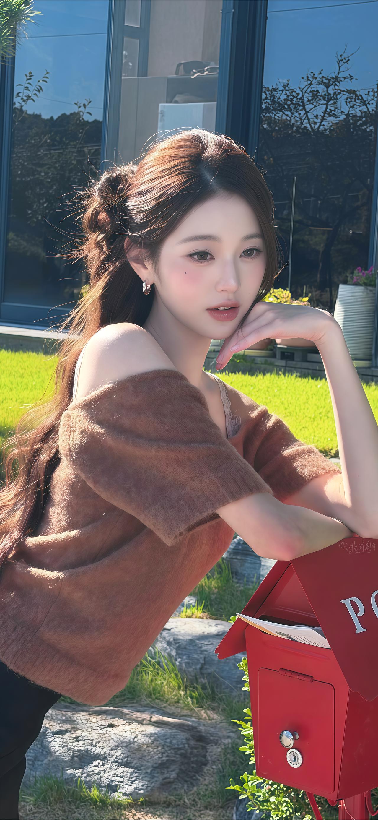 阳光落在发丝上！张元英这套温柔妆造太心动