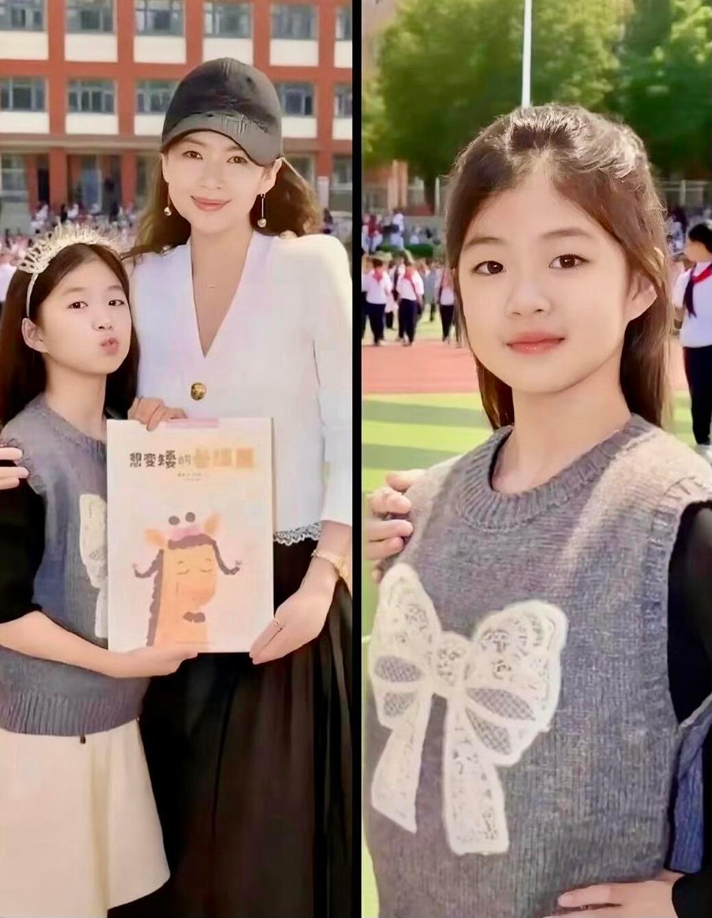 章子怡女儿醒醒，竟然一点不像汪峰。看来影后的基因到底还是太强悍，硬是把局面给扳回