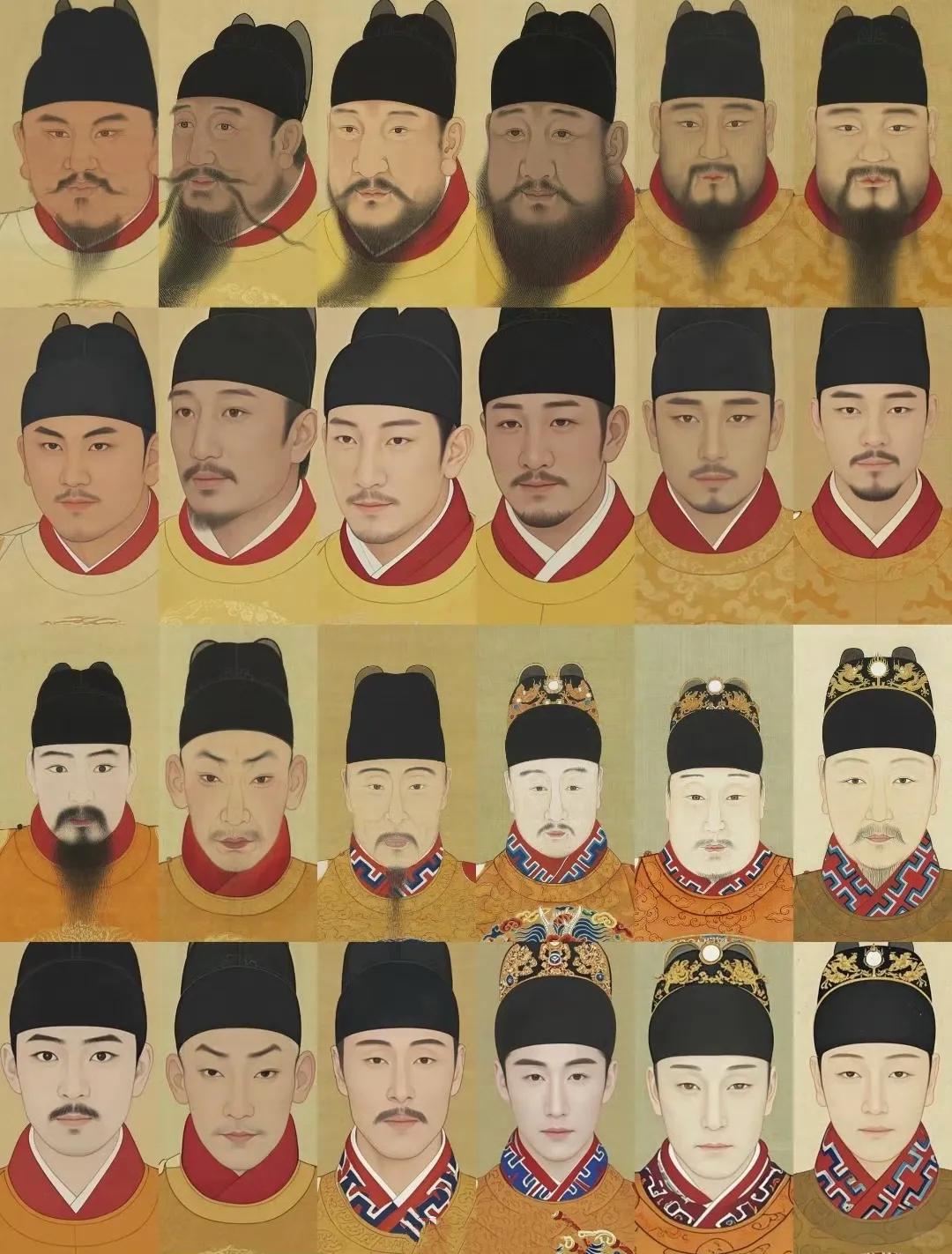 以明朝皇帝画像为鉴，中国男人应该留胡子。