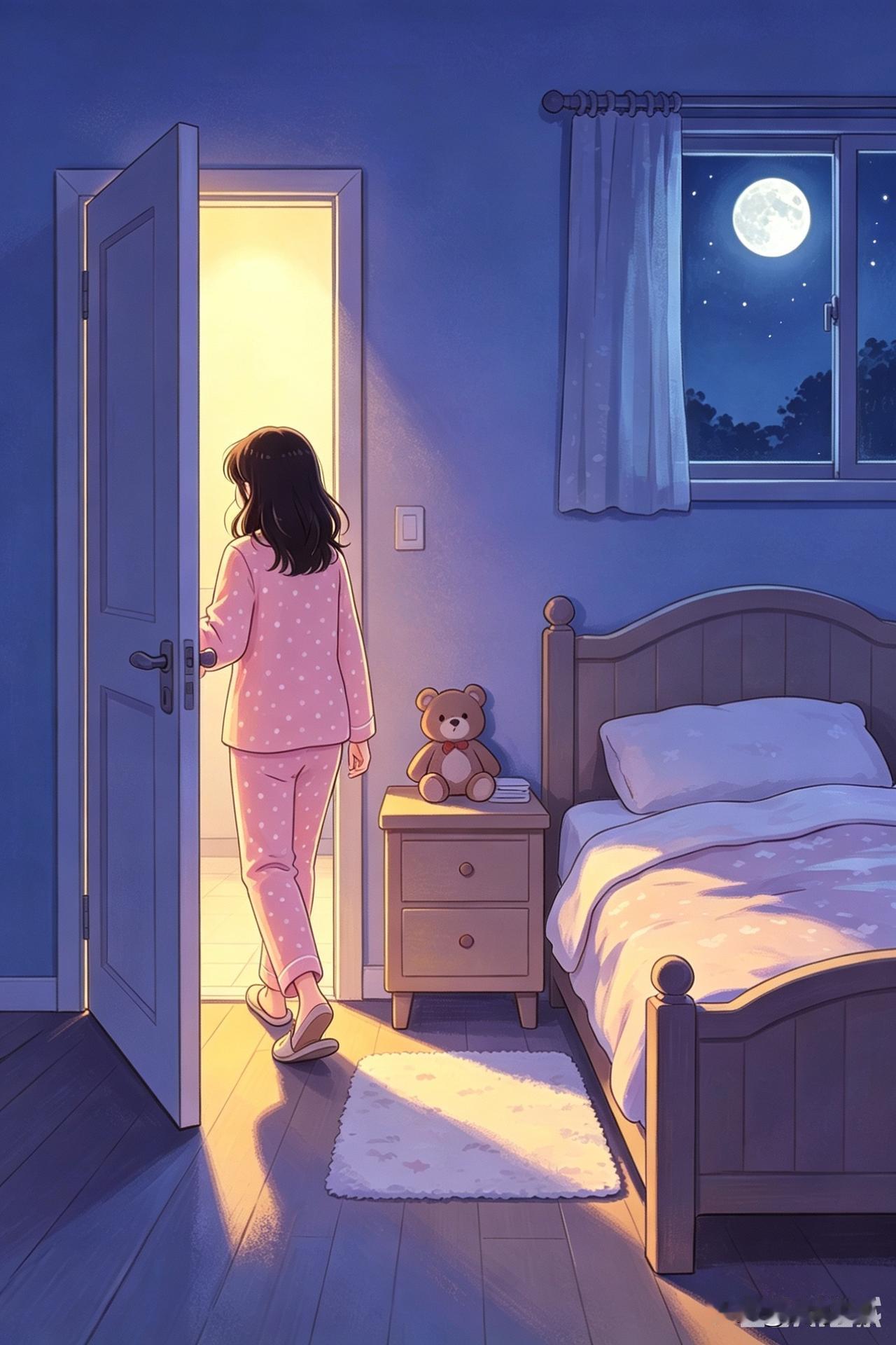 昨天夜里2：30真是把我吓死了，门居然没关。孩子最近有点咳嗽，昨晚有一阵咳起