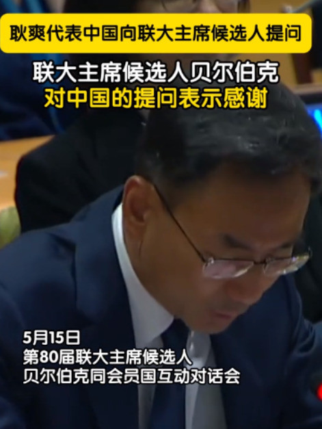 耿爽联合国硬杠德国外长---哎呀