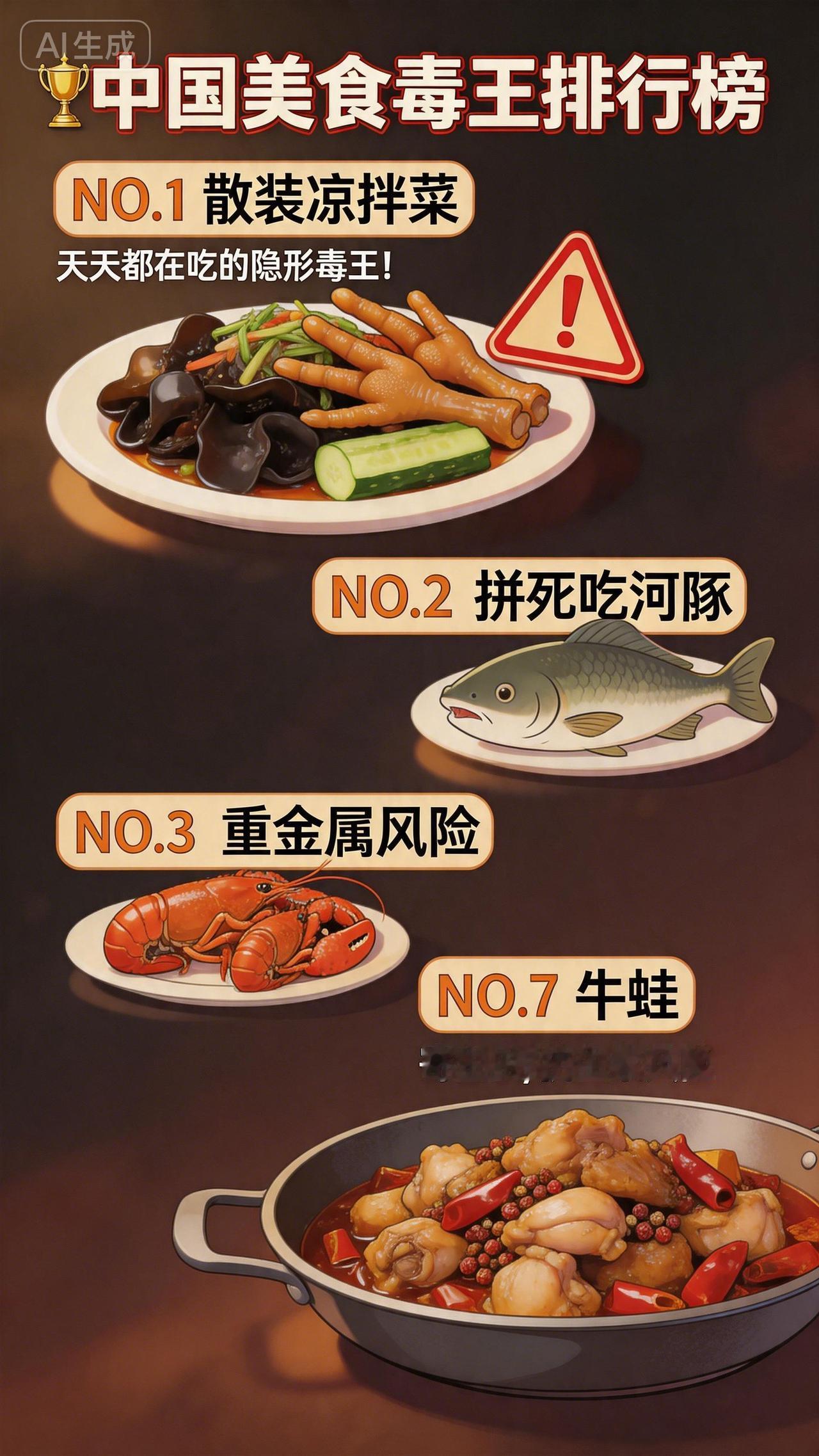 医生都不敢吃的“中国毒王”排行榜！牛蛙只排第7，第1名你天天吃！你信不信？有