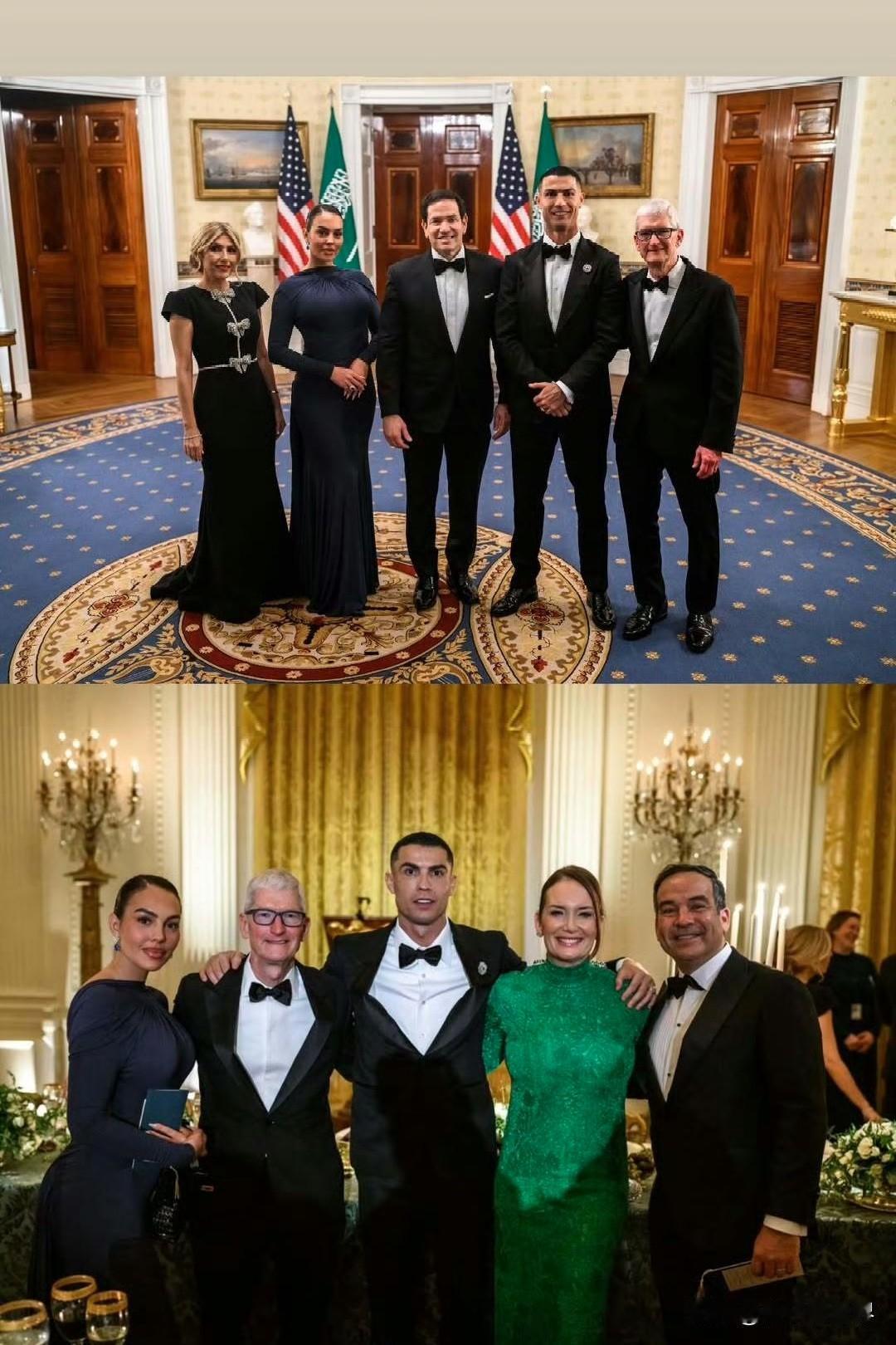 乔治娜出席白宫晚宴，穿的居然是20年前HilarySwank二封奥斯卡影后的战