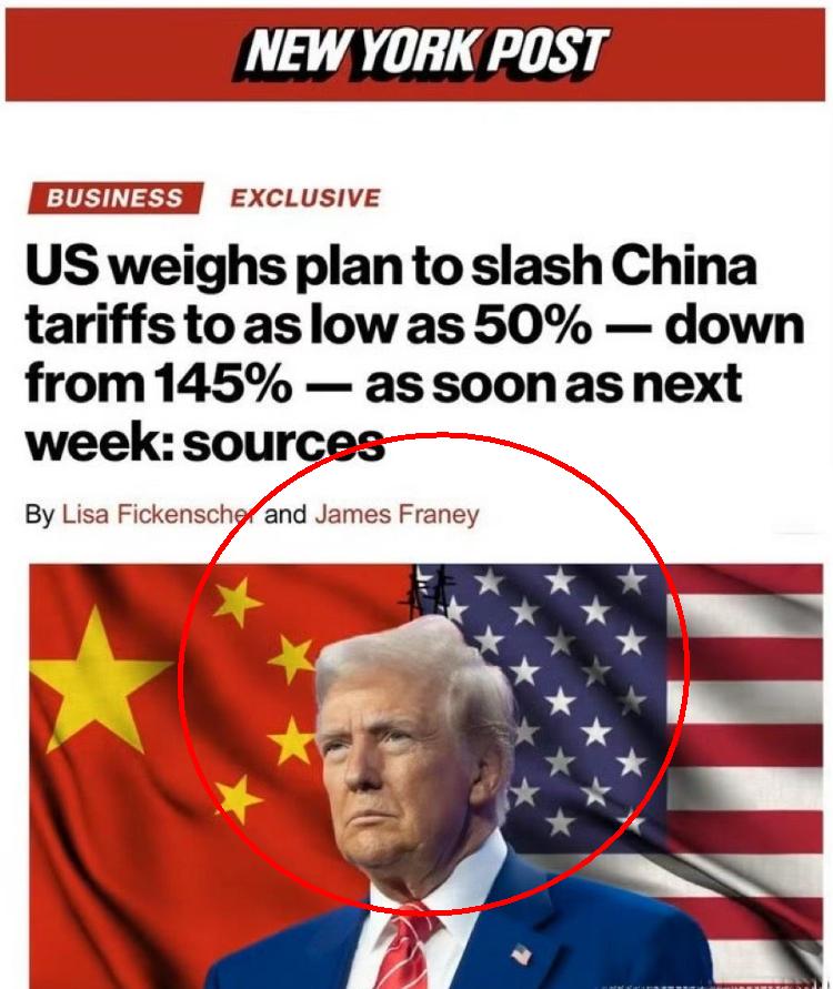 来自纽约时报的最新消息，中美在瑞士商谈之后，美国方面决定，要把原来145%的关税