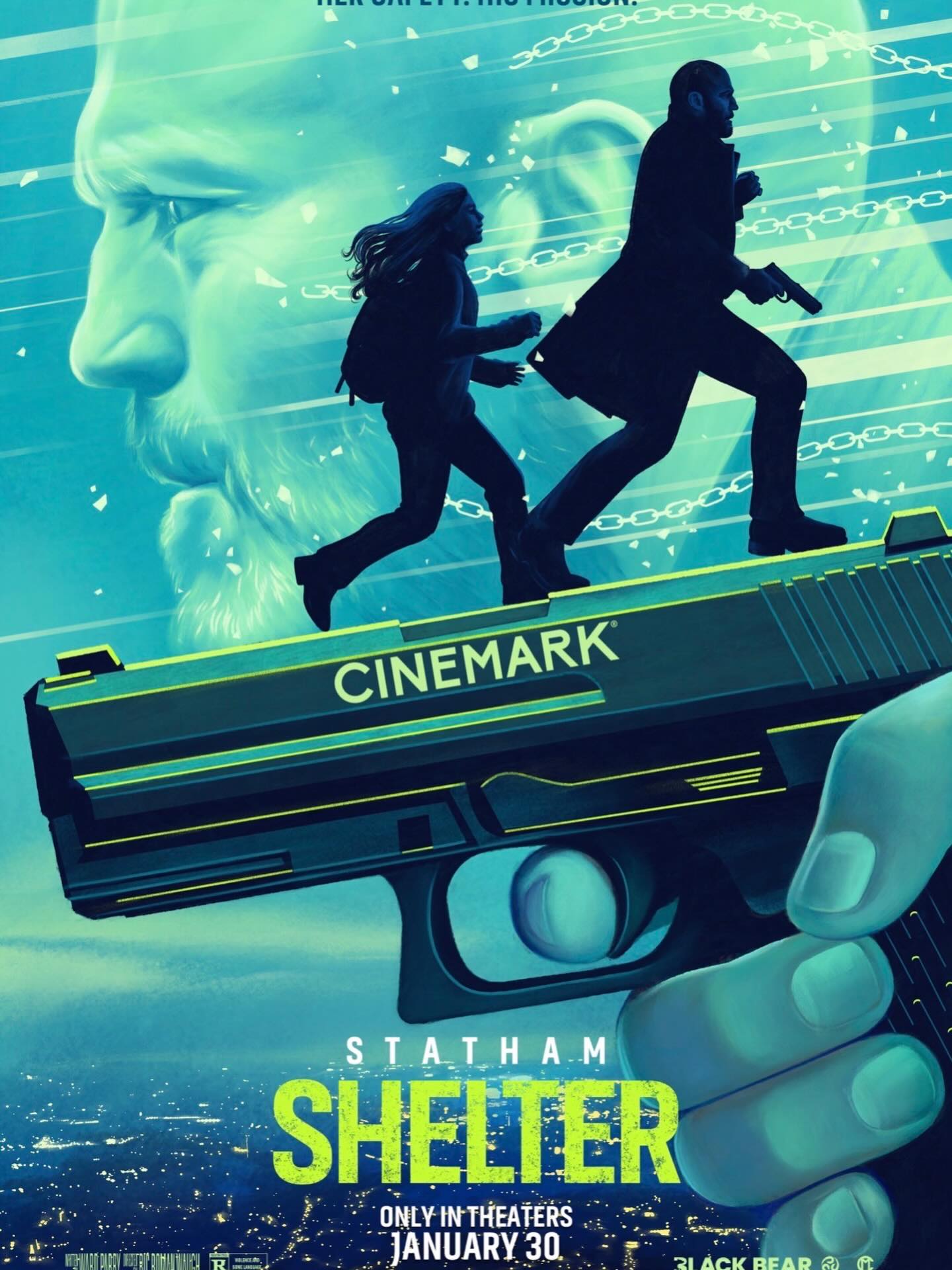 杰森·斯坦森主演的动作片《庇护之地》还是上演了大叔保护少女的那类故事