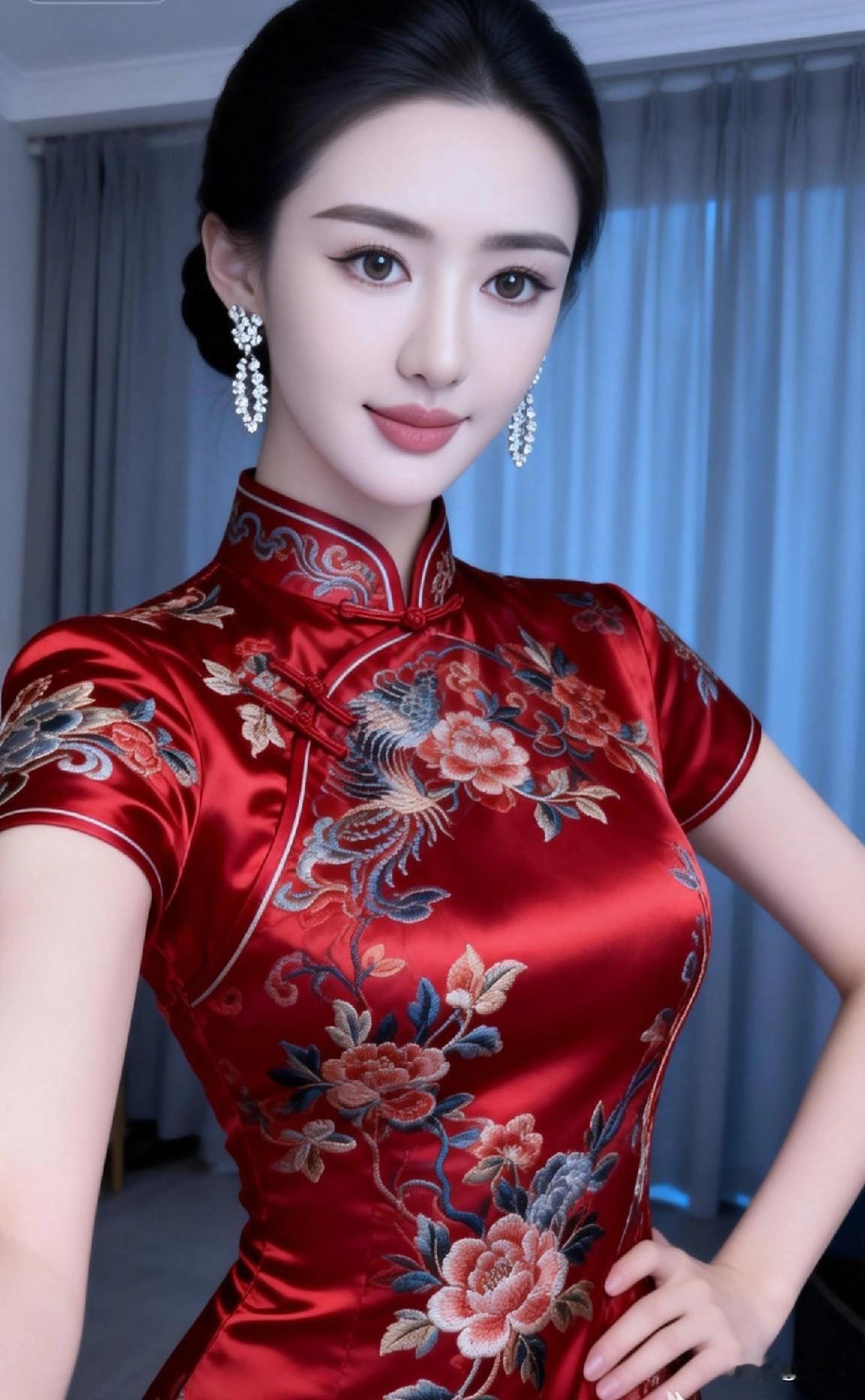 优雅旗袍秀，尽显东方韵味！旗袍秀东方美人国风范中式旗袍旗袍秀美丽旗袍秀中国