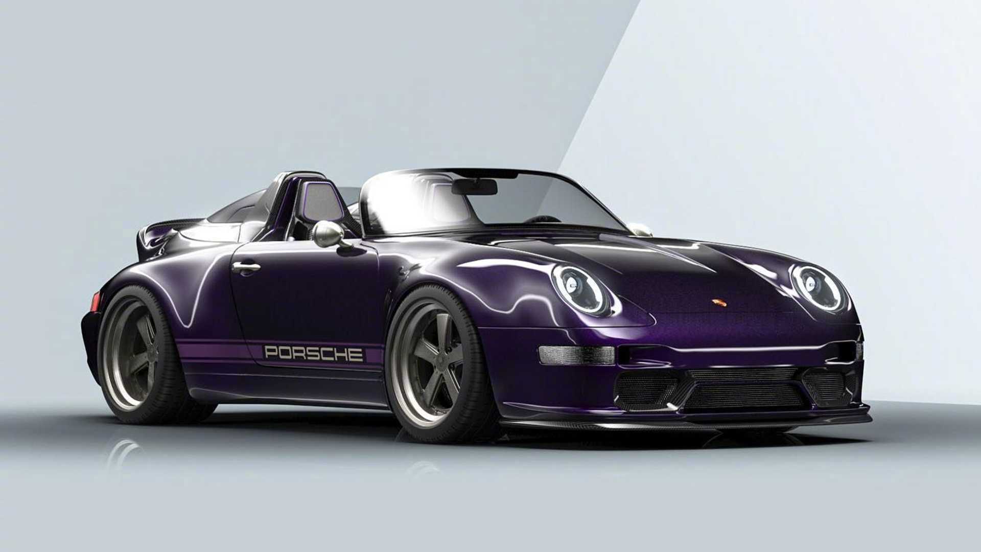 经典车之帅气的紫魅保时捷Porsche993Speedster