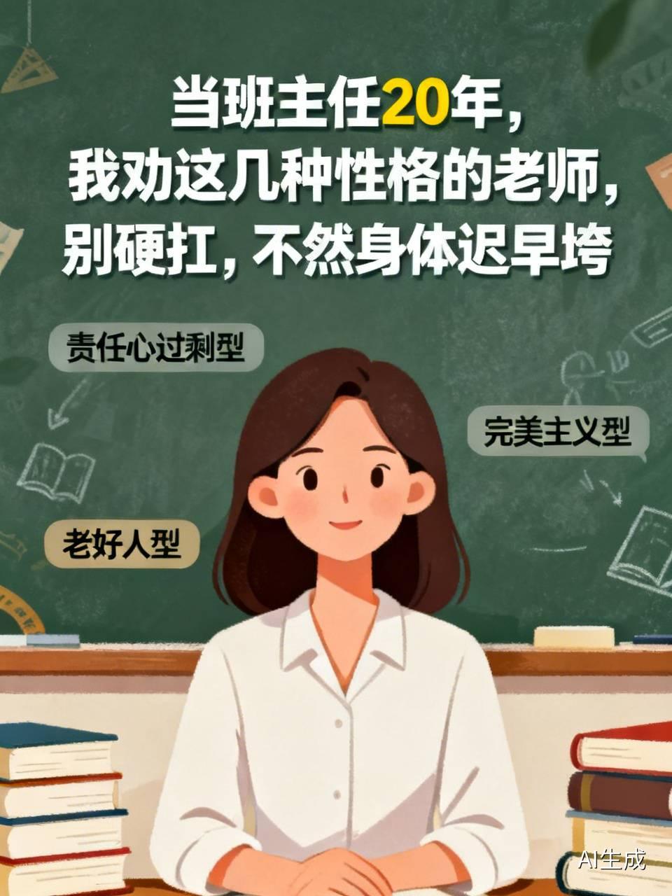 当班主任20年，我劝这几种性格的老师，别硬扛，不然身体迟早垮。第一种，责任心