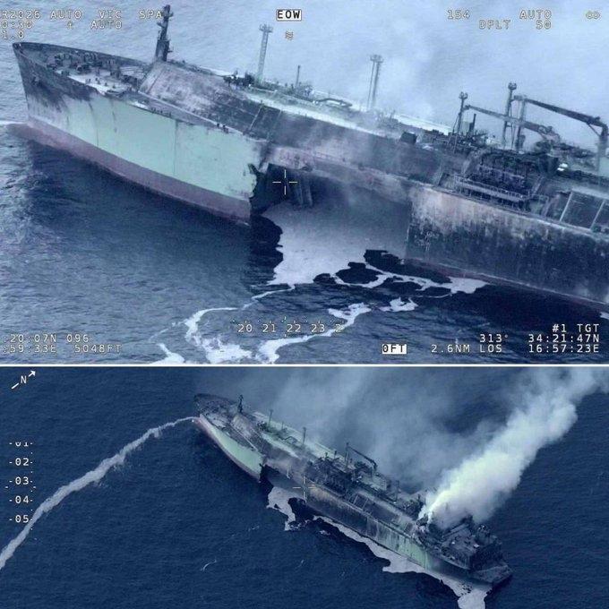 3月3日凌晨4点，一艘受制裁的俄罗斯液化天然气（LNG）轮船在地中海发生爆炸，并