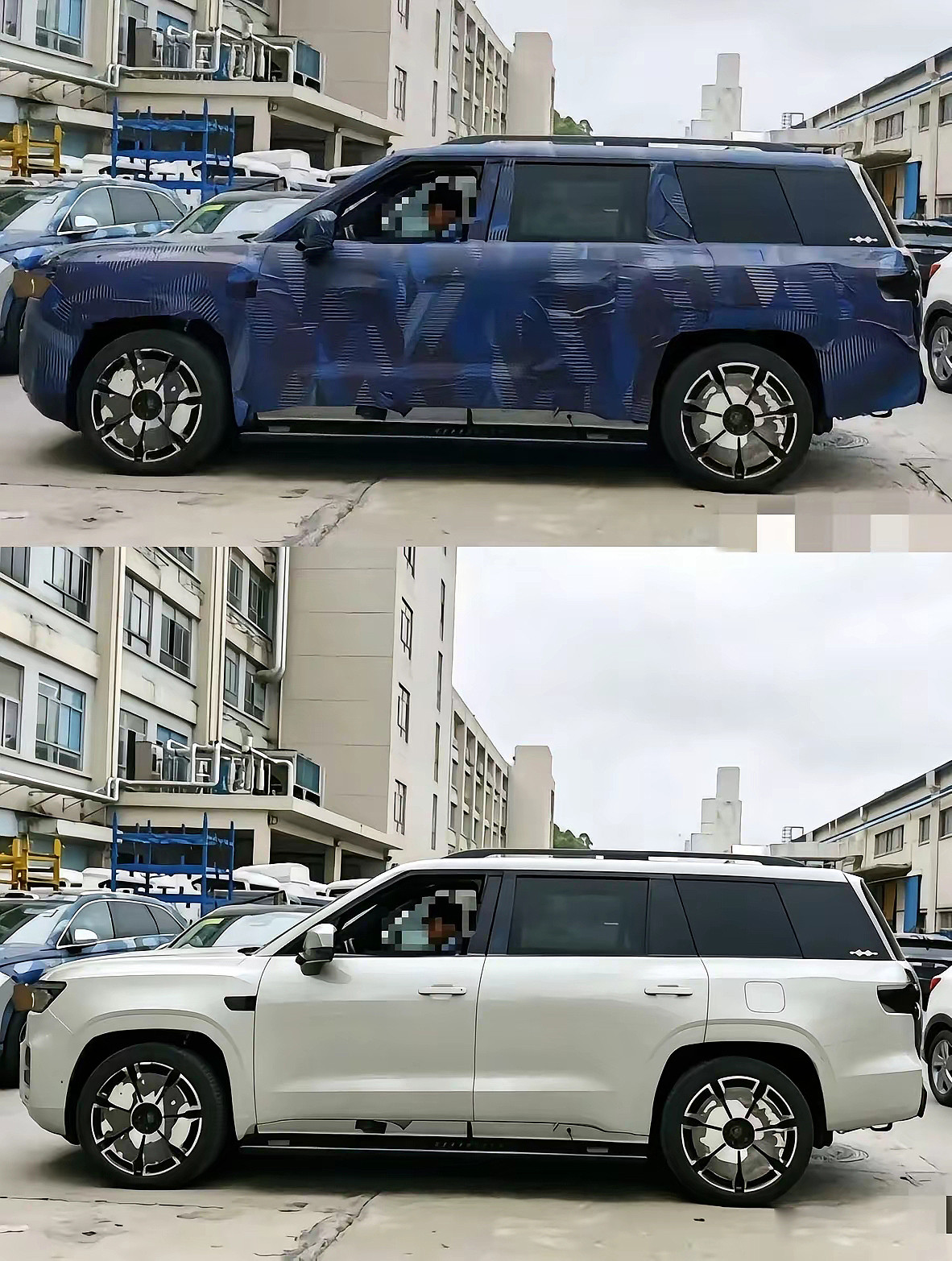 方程豹新车路试车，谍照图被拍。首先，可以看到他没有配尾门备胎，从尺寸上推测，有人