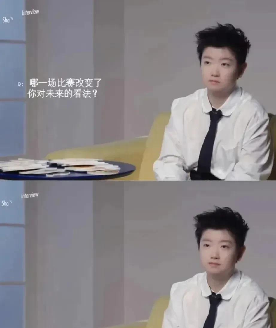 原来莎莎拍广告时还有访谈啊看这表情想起当初她对自己的评价少年老成四个字