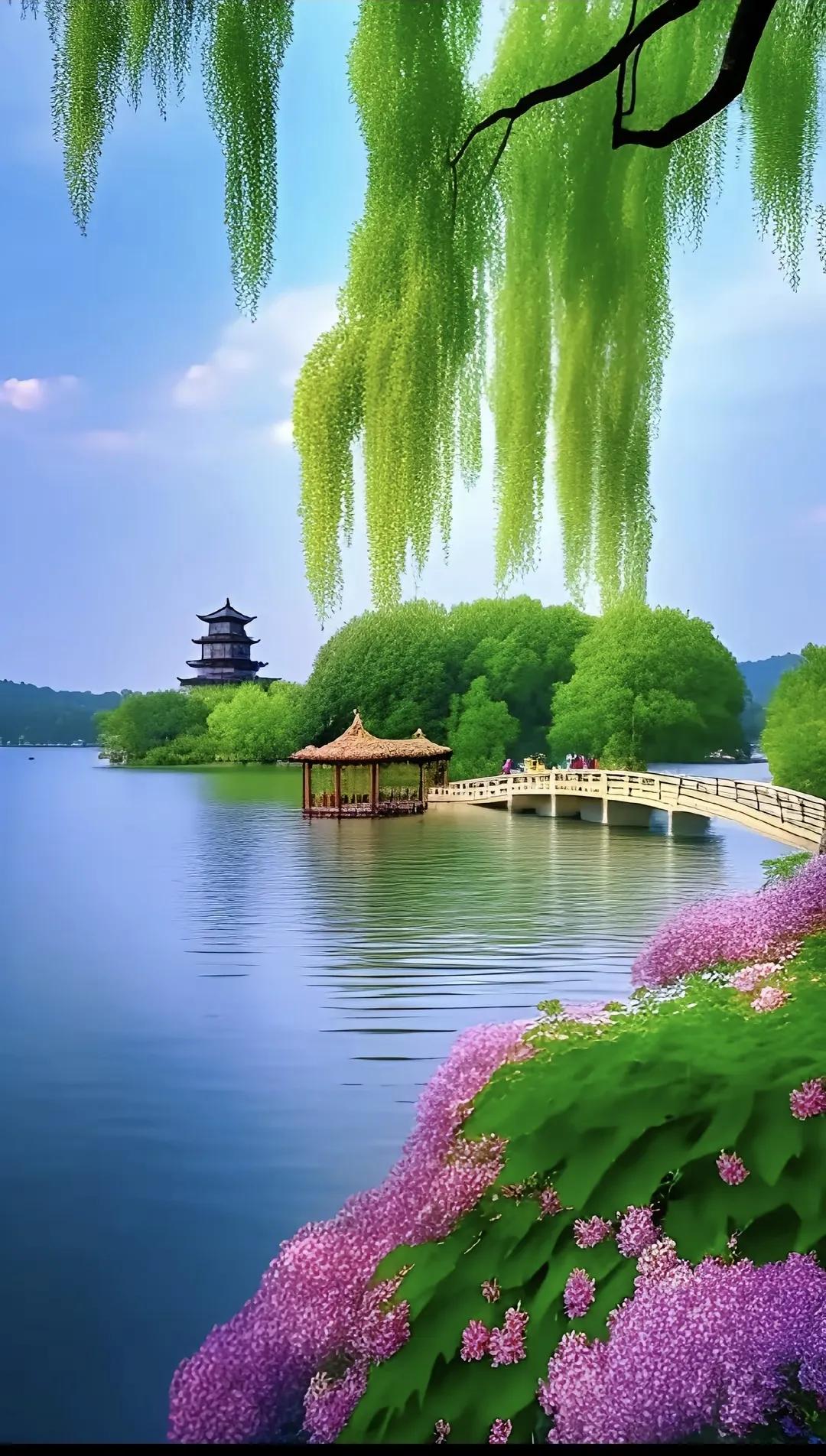 青山绿水，美丽人间！风景山青绿叶风景美