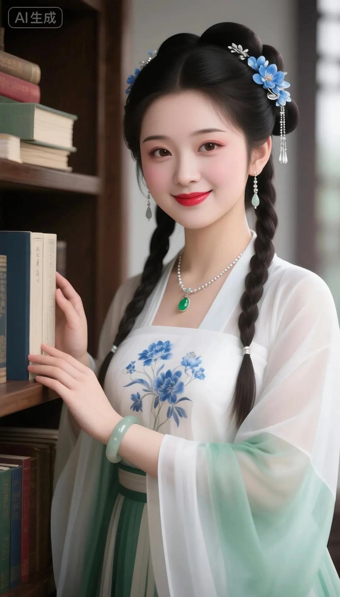 穿越回古代，遇见温婉书香美人