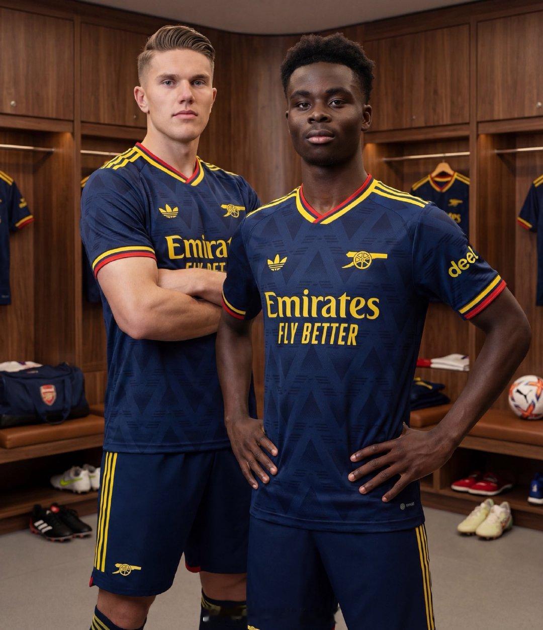 根据泄露信息（准确率90%）制作的阿森纳2026/27赛季客场球衣模型，其图案是