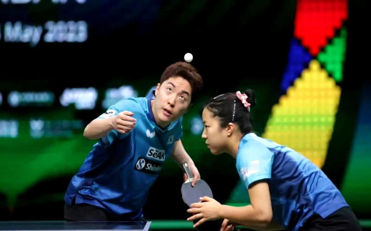 第一局林钟勋/申裕斌🇰🇷12-10险胜张本智和/张本美和🇯🇵！张本