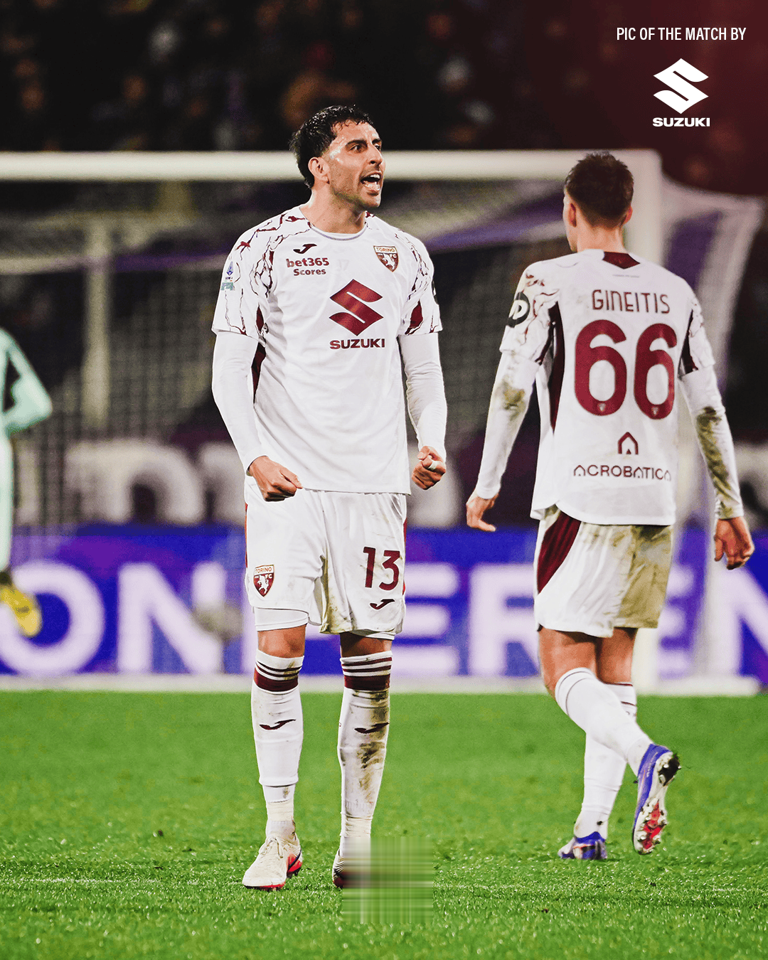 佛罗伦萨2-2都灵, 所罗门、基恩破门, 马里潘补时绝平