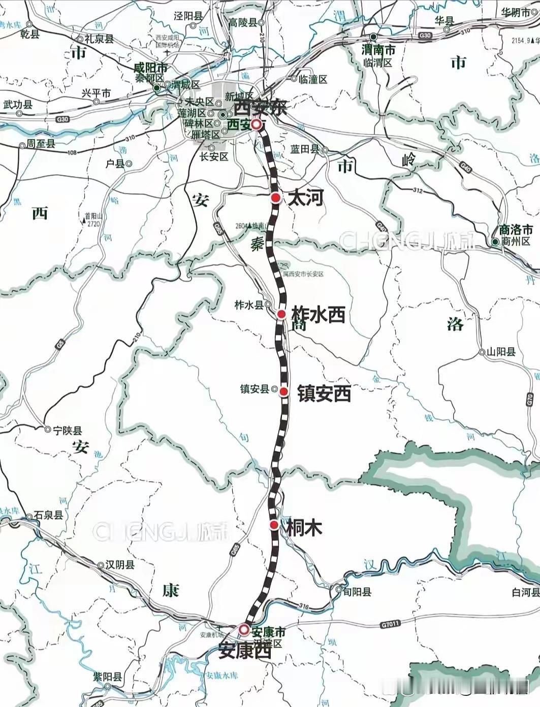 西安到安康的西康高铁终于进入全线铺轨阶段啦！全线无砟道岔已完工预计2026年