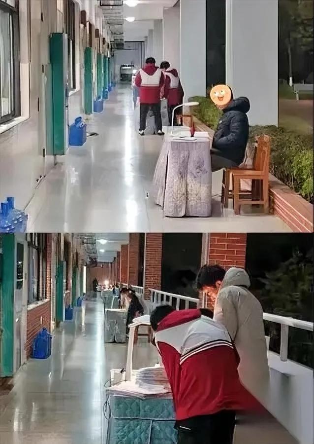 老师走廊吹风谁心疼？太心酸！学生路过都沉默的真相…当老师裹着外套在走廊等