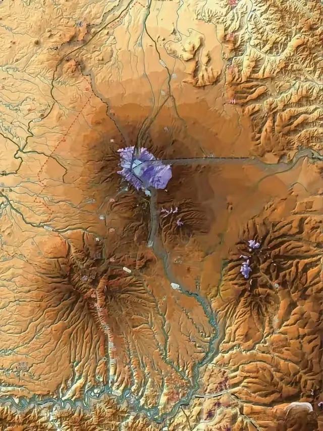 长白山高清地形图
