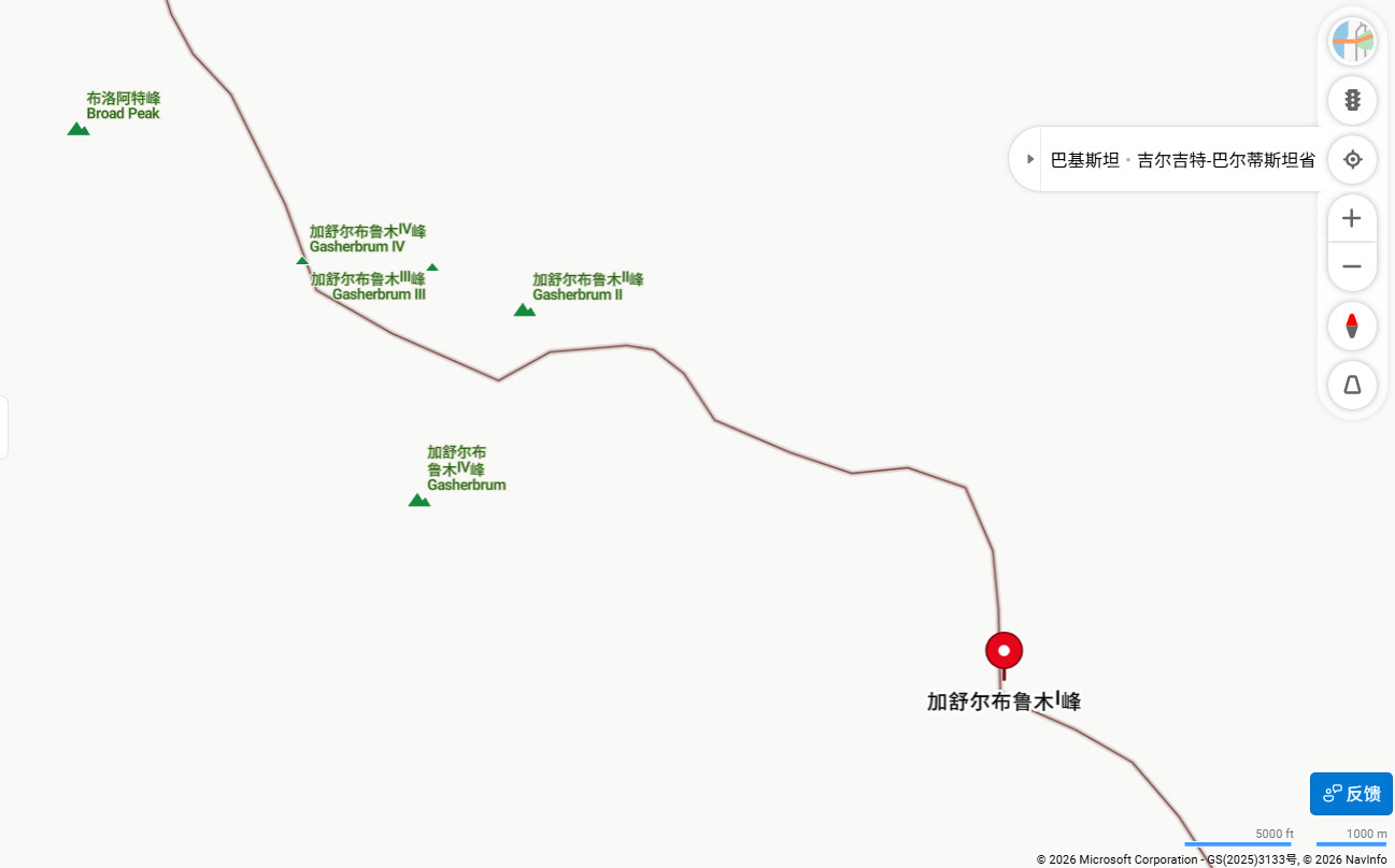 陡峭。稳定。冷峻。迷人。这座山也不容易攀登。加舒布鲁姆Igasherbrum1（8080米）巴基斯坦