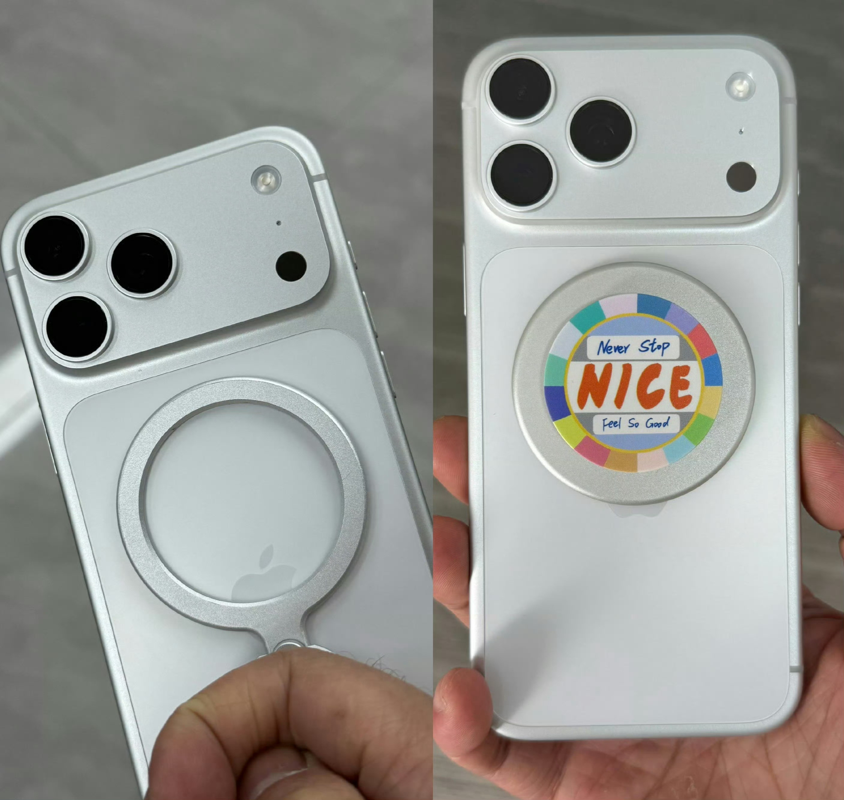 有人说咱们这个壳子磁圈都没做对，把手机logo遮住了。我说拜托您拆开苹果原装