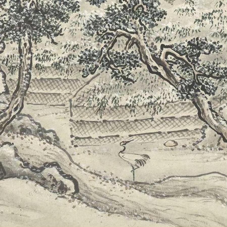 明.孙克弘绘《销闲清课图卷》欣赏|台北故宫博物院藏“拨火煨霜芋，围炉咏雪诗。此