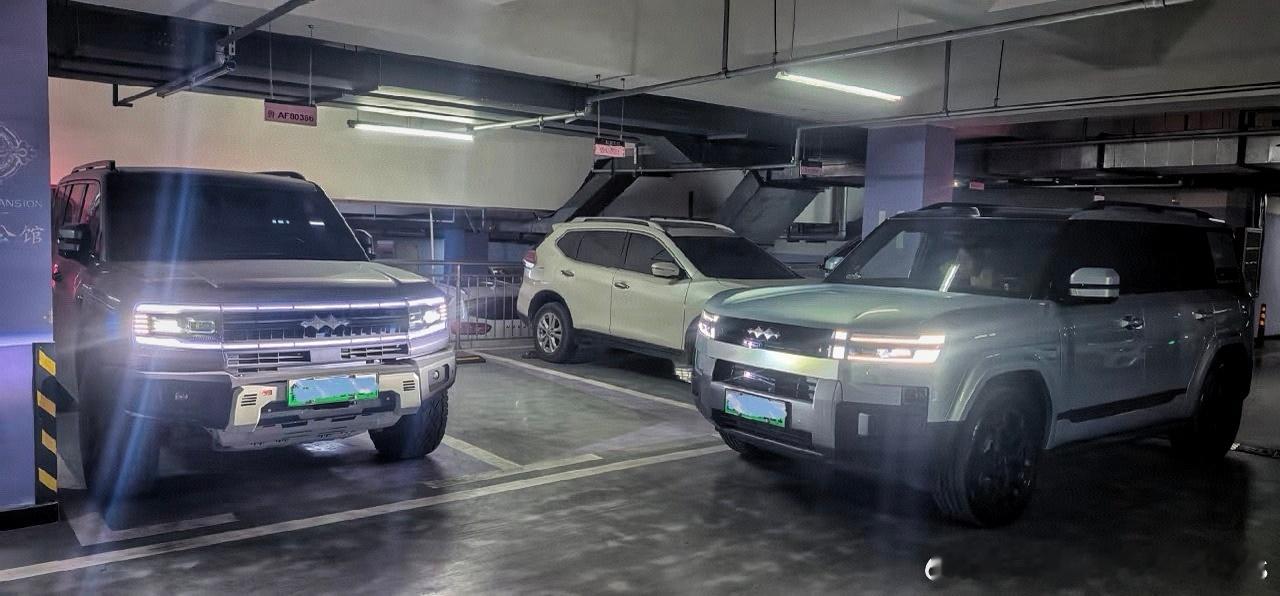 看到一个老哥家里一台豹5一台钛7一台开着玩、一台玩着开。40多万直接搞定全路况出